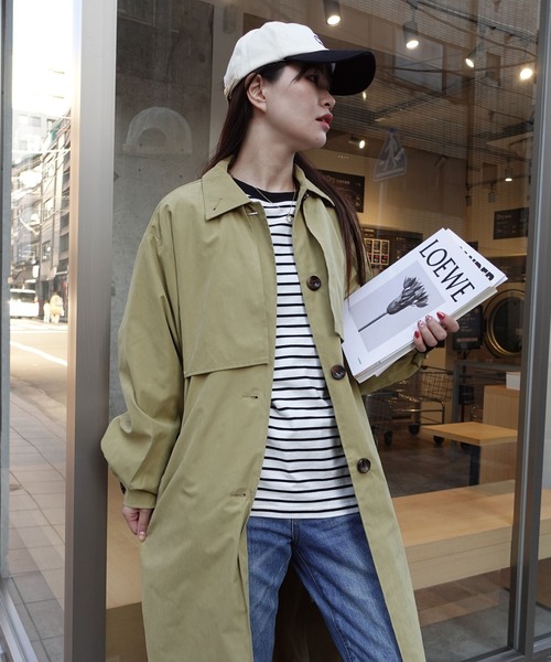 CORNERS（コーナーズ）の「ステンカラートレンチコート（トレンチコート・レディース・グレイッシュベージュ/カーキ/グレー/ベージュ系その他/ベージュ/マスタード・M/L）」の11枚目の写真