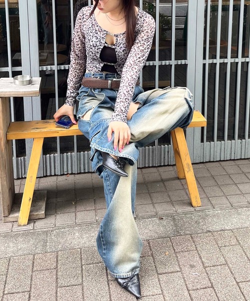 Candy Stripper シアートップス　レオパード SHEER TOPS | Candy Stripper（キャンディ ストリッパー