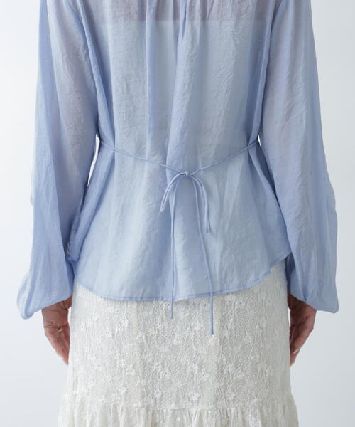 FREE'S MART(フリーズマート)の「◇Vネックシャーリングブラウス(シャツ/ブラウス・レディース・ホワイト/ネイビー/ピンク/ブルー・FREE)」の22枚目の写真