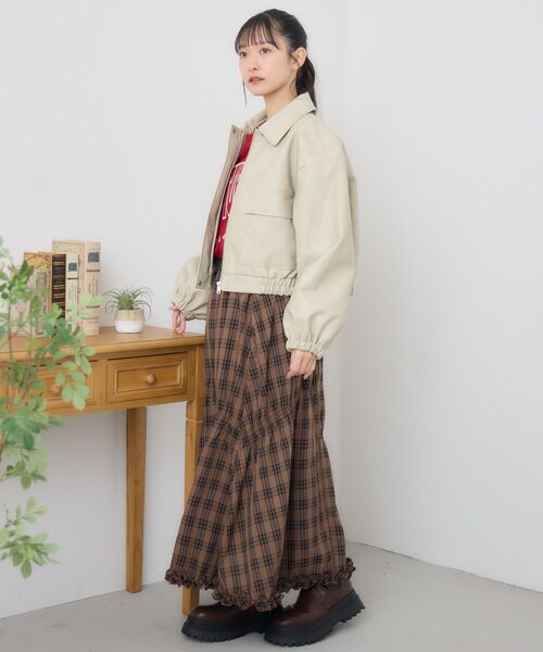 RETRO GIRL(レトロガール)の「FレザーショートBZ(その他アウター・レディース・ナチュラル/ブラウン/ブラック/ライトグレー・FREE)」の10枚目の写真