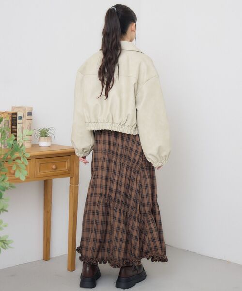 RETRO GIRL(レトロガール)の「FレザーショートBZ(その他アウター・レディース・ナチュラル/ブラウン/ブラック/ライトグレー・FREE)」の11枚目の写真