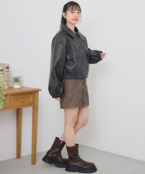 RETRO GIRL(レトロガール)の「FレザーショートBZ(その他アウター・レディース・ナチュラル/ブラウン/ブラック/ライトグレー・FREE)」の17枚目の写真
