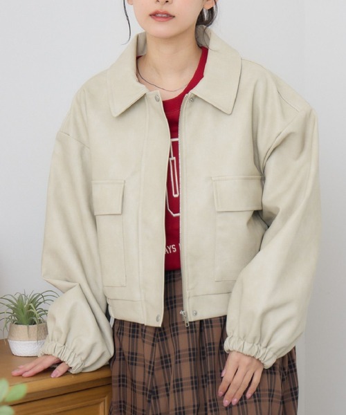 FレザーショートBZ（その他アウター）｜RETRO GIRL（レトロガール） 4,851円