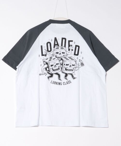 LURKING CLASS（ラーキングクラス）の「【ムラサキスポーツ限定】LURKING CLASS/ラーキングクラス 半袖Tシャツ ラグラン バックプリント ST25STM10（Tシャツ/カットソー・メンズ・ホワイト×グレー/ホワイト×ブラック・XL/L/M）」の3枚目の写真