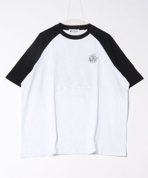 LURKING CLASS（ラーキングクラス）の「【ムラサキスポーツ限定】LURKING CLASS/ラーキングクラス 半袖Tシャツ ラグラン バックプリント ST25STM10（Tシャツ/カットソー・メンズ・ホワイト×グレー/ホワイト×ブラック・XL/L/M）」の4枚目の写真