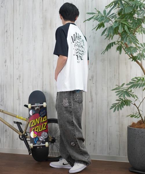 LURKING CLASS（ラーキングクラス）の「【ムラサキスポーツ限定】LURKING CLASS/ラーキングクラス 半袖Tシャツ ラグラン バックプリント ST25STM10（Tシャツ/カットソー・メンズ・ホワイト×グレー/ホワイト×ブラック・XL/L/M）」の15枚目の写真