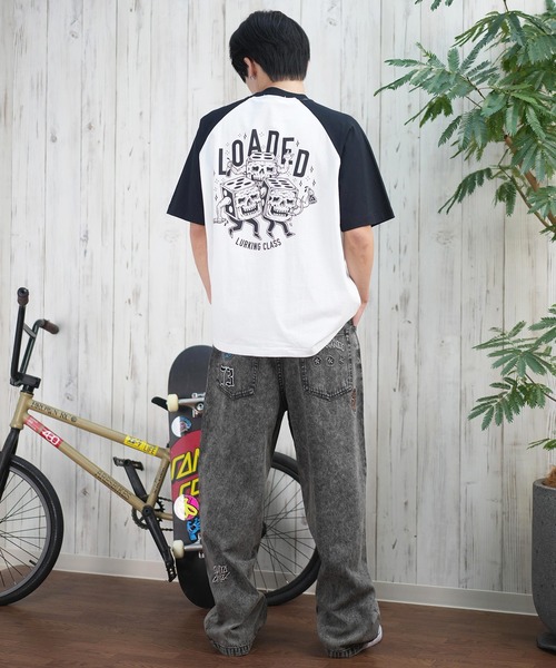 LURKING CLASS（ラーキングクラス）の「【ムラサキスポーツ限定】LURKING CLASS/ラーキングクラス 半袖Tシャツ ラグラン バックプリント ST25STM10（Tシャツ/カットソー・メンズ・ホワイト×グレー/ホワイト×ブラック・XL/L/M）」の16枚目の写真