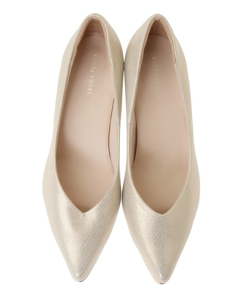 YECCA VECCA（イェッカヴェッカ）の「メタルラインパンプス（パンプス・レディース・ベージュ/ゴールド/アイボリー・22.5cm/23.5cm/24.5cm）」の7枚目の写真