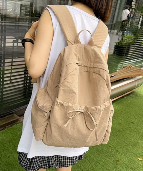 Miniministore(ミニミニストア)の「リュックサック 大容量 バックパック(バックパック/リュック・レディース・ラベンダー/アイボリー/ベージュ/ブラック/ピンク・FREE)」の7枚目の写真
