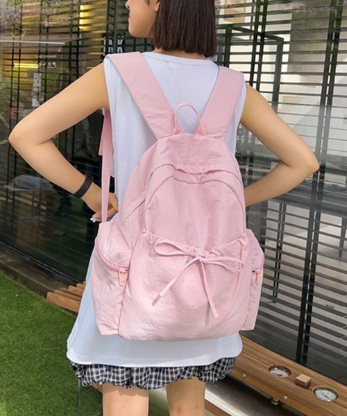 Miniministore(ミニミニストア)の「リュックサック 大容量 バックパック(バックパック/リュック・レディース・ラベンダー/アイボリー/ベージュ/ブラック/ピンク・FREE)」の12枚目の写真
