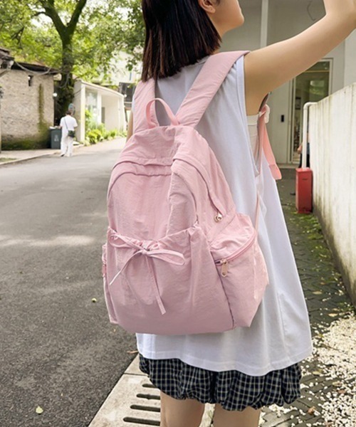 Miniministore(ミニミニストア)の「リュックサック 大容量 バックパック(バックパック/リュック・レディース・ラベンダー/アイボリー/ベージュ/ブラック/ピンク・FREE)」の14枚目の写真