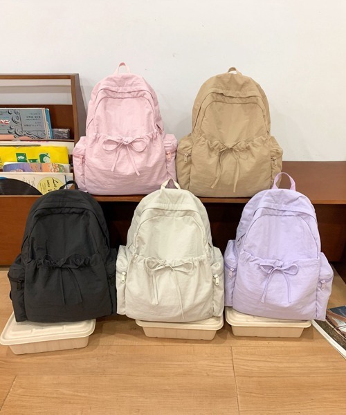 Miniministore(ミニミニストア)の「リュックサック 大容量 バックパック(バックパック/リュック・レディース・ラベンダー/アイボリー/ベージュ/ブラック/ピンク・FREE)」の18枚目の写真