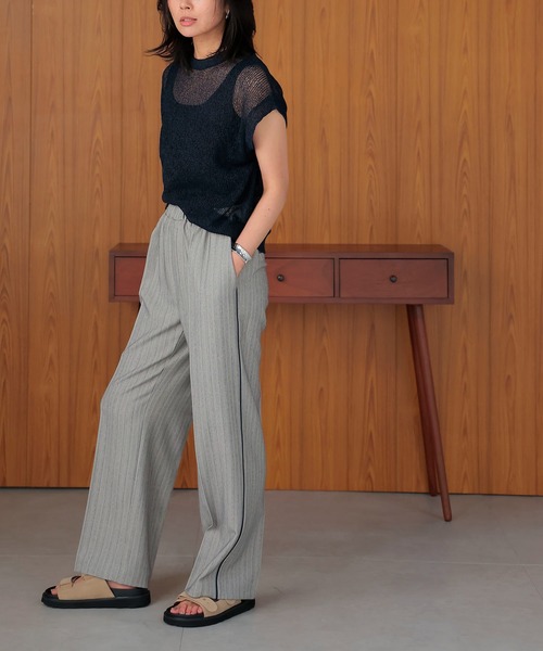 パンツ LIU JO STRIPED PANTS パンツ ストライプ ワイドパンツ レディース : ZOZOTOWN Yahoo