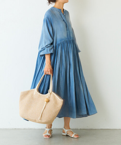 BEARDSLEY(ビアズリー)の「《russet×BEARDSLEY》カゴトートバッグ(トートバッグ・レディース・ブラック/アイボリー・LARGE)」の12枚目の写真