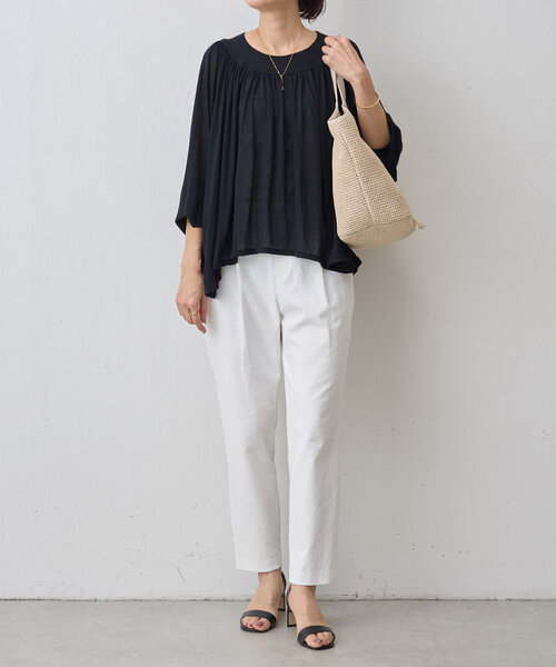 BEARDSLEY(ビアズリー)の「《russet×BEARDSLEY》カゴトートバッグ(トートバッグ・レディース・ブラック/アイボリー・LARGE)」の17枚目の写真