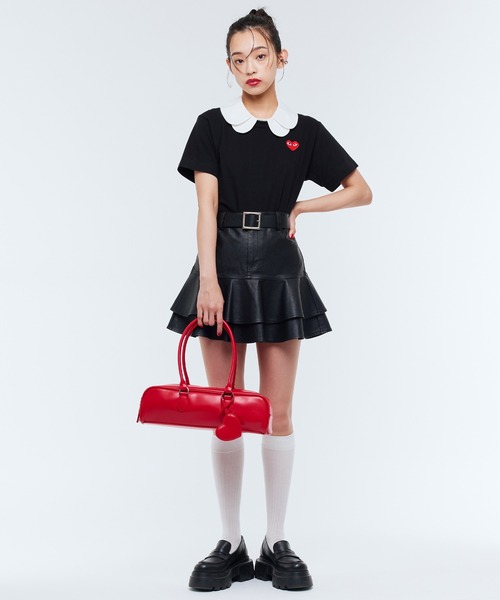 Narcissus（ナルシス）の「【取り外し可能】ハートモチーフ付き　ハンドバッグ　（ハンドバッグ・レディース・レッド/ブラック・FREE）」の4枚目の写真