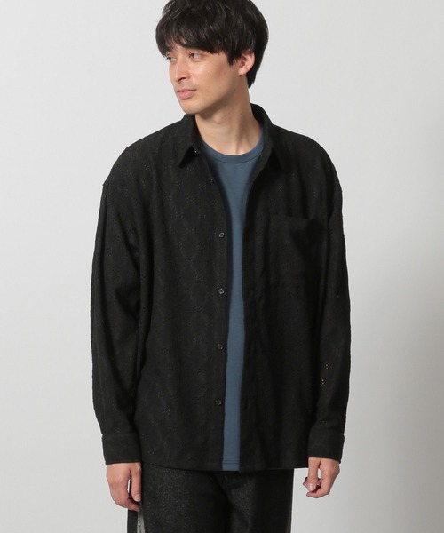 LAKOLE(ラコレ)の「レースデザイン長袖シャツ / 321389(シャツ/ブラウス・メンズ・ホワイト/ライトブルー/ブラック・MEDIUM/LARGE)」の6枚目の写真