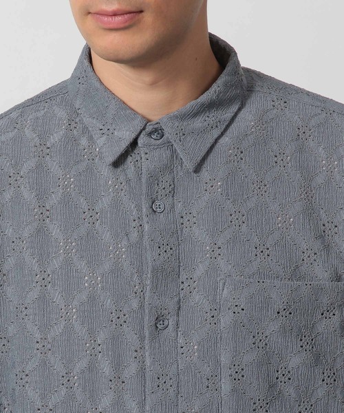 LAKOLE(ラコレ)の「レースデザイン長袖シャツ / 321389(シャツ/ブラウス・メンズ・ホワイト/ライトブルー/ブラック・MEDIUM/LARGE)」の12枚目の写真