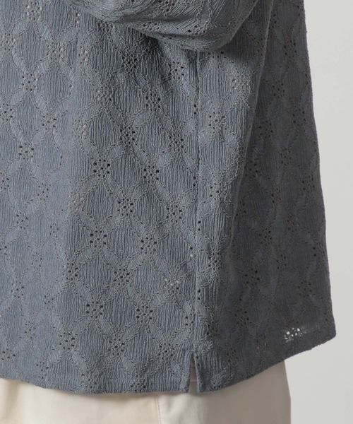 LAKOLE(ラコレ)の「レースデザイン長袖シャツ / 321389(シャツ/ブラウス・メンズ・ホワイト/ライトブルー/ブラック・MEDIUM/LARGE)」の14枚目の写真