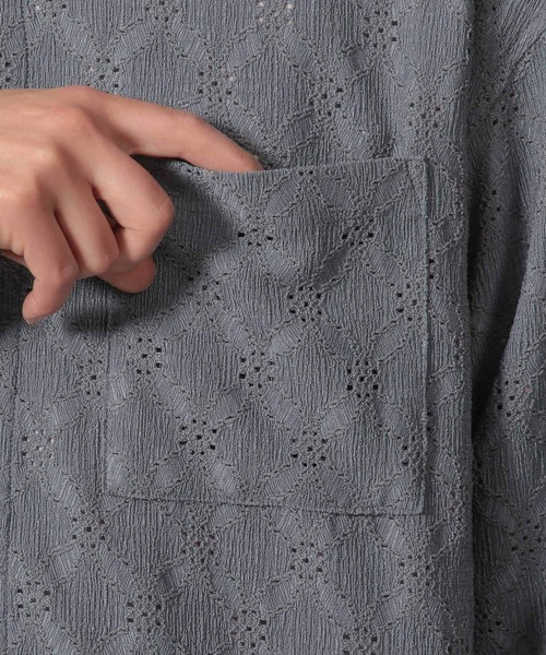 LAKOLE(ラコレ)の「レースデザイン長袖シャツ / 321389(シャツ/ブラウス・メンズ・ホワイト/ライトブルー/ブラック・MEDIUM/LARGE)」の15枚目の写真