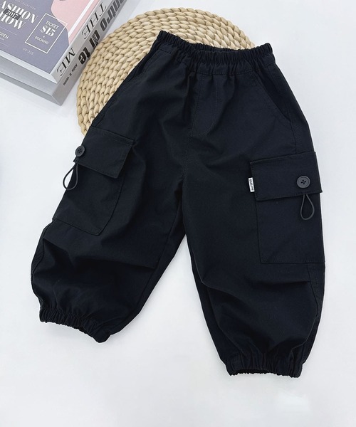 aimoha(アイモハ)の「【aimoha-KIDS-】キッズカーゴパンツ(カーゴパンツ・キッズ・ブラック/ピンク/ベージュ/グレー・90/100/110/120/130)」の2枚目の写真