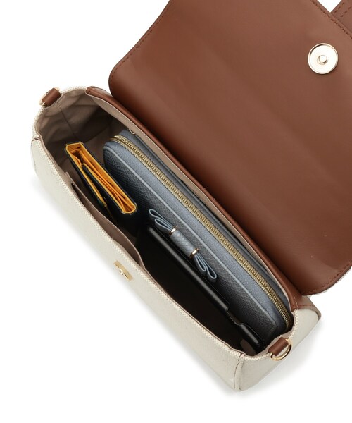 grove（グローブ）の「【雑誌掲載】フラップバンブーハンドル2WAYトート（ハンドバッグ・レディース・アイボリー/ダークブラウン/こしょう色系・00）」の21枚目の写真