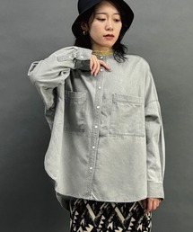 NICOLE white | テンセル混デニムシャツ(シャツ/ブラウス)