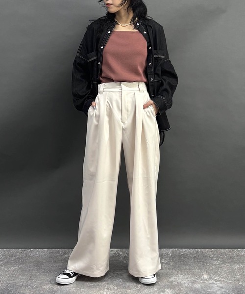 NICOLE white(ニコルホワイト)の「テンセル混デニムシャツ(シャツ/ブラウス・レディース・ブラック/グレー/サックスブルー系・FREE)」の9枚目の写真