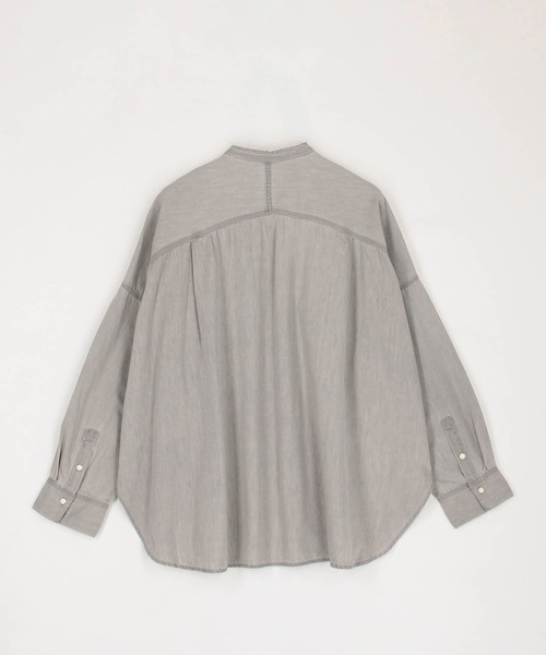 NICOLE white(ニコルホワイト)の「テンセル混デニムシャツ(シャツ/ブラウス・レディース・ブラック/グレー/サックスブルー系・FREE)」の15枚目の写真