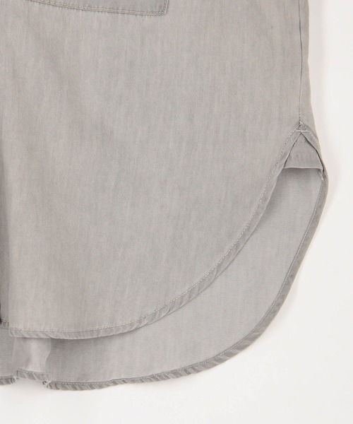 NICOLE white(ニコルホワイト)の「テンセル混デニムシャツ(シャツ/ブラウス・レディース・ブラック/グレー/サックスブルー系・FREE)」の20枚目の写真