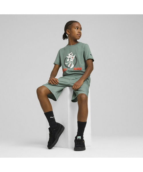 PUMA(プーマ)の「PUMA プーマ ボーイズ スーパー プーマ グラフィック 半袖 Tシャツ I B 128-164cm(Tシャツ/カットソー・キッズ・グリーン系その他/オフホワイト・128/165/140/152)」の4枚目の写真