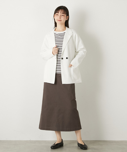 LOGEMENT DE CLAIRE（ロジュモンドクレール）の「テーラーカラーカーディガン（カーディガン/ボレロ・レディース・ブラック/オフホワイト/サンドベージュ・FREE）」の8枚目の写真