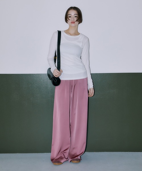 LIENCOEUR(リアンクール)の「タンクレイヤードカットソー(Tシャツ/カットソー・レディース・ブラック/グレー/ホワイト・FREE)」の8枚目の写真