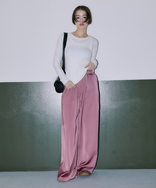 LIENCOEUR(リアンクール)の「タンクレイヤードカットソー(Tシャツ/カットソー・レディース・ブラック/グレー/ホワイト・FREE)」の9枚目の写真