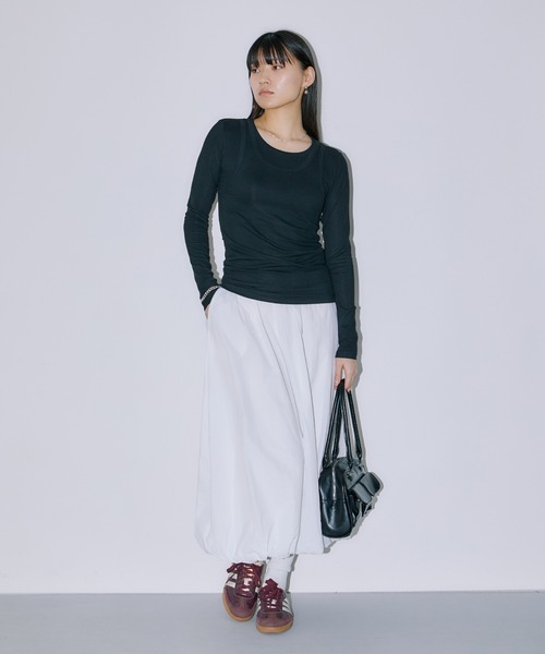 LIENCOEUR(リアンクール)の「タンクレイヤードカットソー(Tシャツ/カットソー・レディース・ブラック/グレー/ホワイト・FREE)」の18枚目の写真