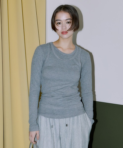 LIENCOEUR(リアンクール)の「タンクレイヤードカットソー(Tシャツ/カットソー・レディース・ブラック/グレー/ホワイト・FREE)」の22枚目の写真