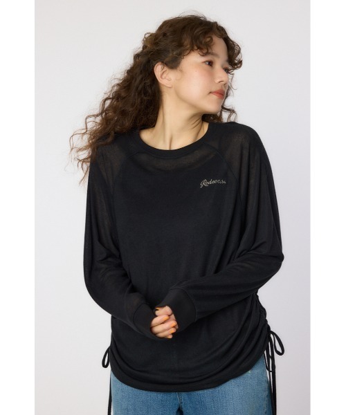 RODEO CROWNS WIDE BOWL(ロデオクラウンズワイドボウル)の「サイドシャーリングルーズトップス(その他トップス・レディース・アイボリー/ブラック/オレンジ系その他・FREE)」の3枚目の写真
