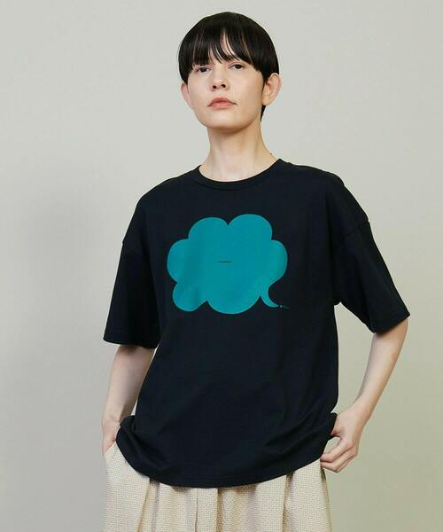 FRAPBOIS（フラボア）の「フキダシT（Tシャツ/カットソー・レディース・ホワイト×ブルー/ブラック×グリーン/レッド系その他・1/2）」の2枚目の写真