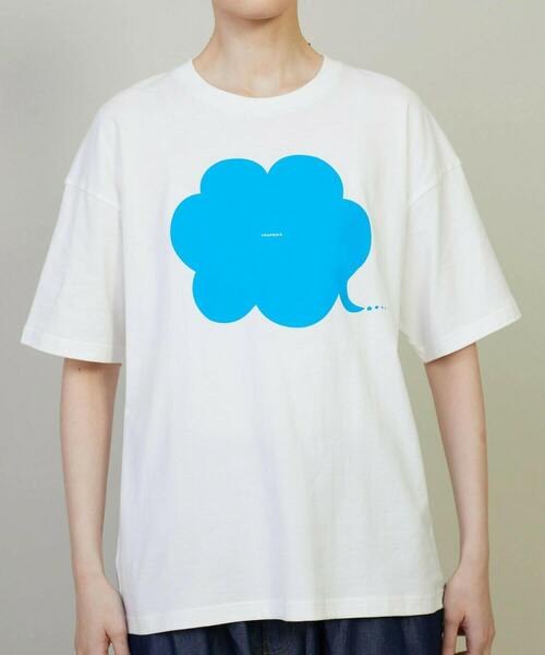 FRAPBOIS（フラボア）の「フキダシT（Tシャツ/カットソー・レディース・ホワイト×ブルー/ブラック×グリーン/レッド系その他・1/2）」の7枚目の写真