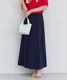 ストレッチ ロング丈フレアスカート