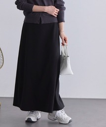 ストレッチ ロング丈フレアスカート