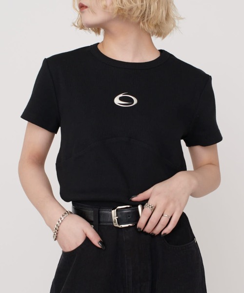 関税込◆個性が光る◆ELISABETTA FRANCHI ロゴ プリント Tシャツ Elisabetta Franchi - Logo cotton t-shirt White - The Corner