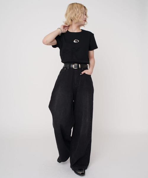 Lui's（ルイス）の「【mi-企画】ロゴプリントＴシャツ（Tシャツ/カットソー・レディース・ブラック/グレー・S/M）」の9枚目の写真