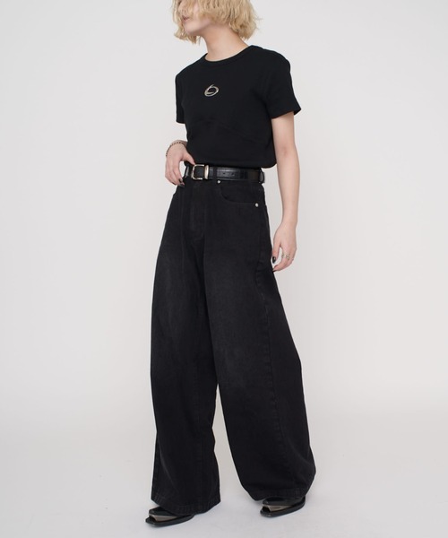 Lui's（ルイス）の「【mi-企画】ロゴプリントＴシャツ（Tシャツ/カットソー・レディース・ブラック/グレー・S/M）」の10枚目の写真