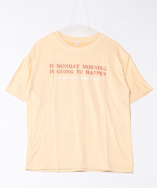 Lace Ladies(レースレディース)の「配色 ロゴプリント クルーネック 半袖 Tシャツ(Tシャツ/カットソー・レディース・イエロー/ホワイト/ピンク/ブルー/アイボリー・M/XL)」の14枚目の写真