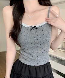 ampm（エーエムピーエム）の「ドット柄キャミソール（キャミソール）」