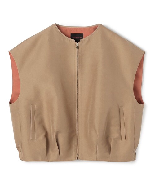 コットンリネンリバー ジップアップジレ（ベスト