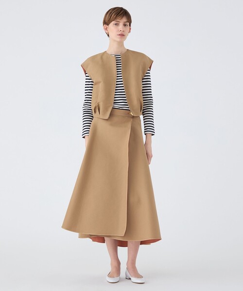 トゥモローランドコレクションジレ コットンリネンリバー ジップアップジレ（ベスト）｜TOMORROWLAND