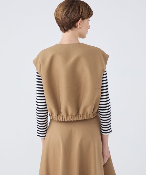 コットンリネンリバー ジップアップジレ（ベスト）｜TOMORROWLAND