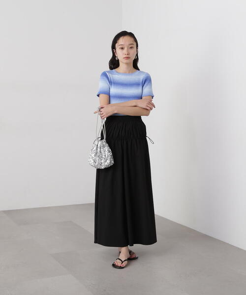 N.（N. Natural Beauty Basic）（エヌエヌナチュラルビューティーベーシック）の「グラデーションボーダーニット（ニット/セーター・レディース・イエロー系その他/ブルー系その他・MEDIUM）」の15枚目の写真